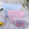 3PCS Silicone Food Storage Bag Reusable Stand up Zip Bag Leakproof Containers Fresh Bag Food Storage Bag Fresh Wrap Ziplock Bag