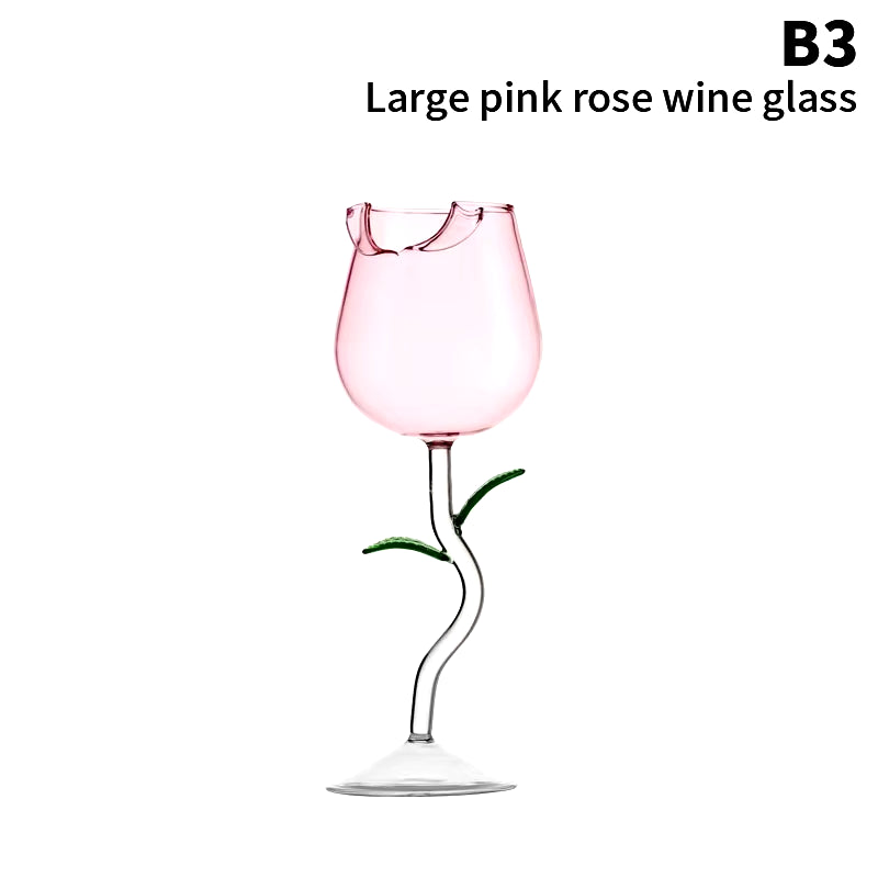 Angelic Kitchenware™ Rose-Shaped Wine Glasses