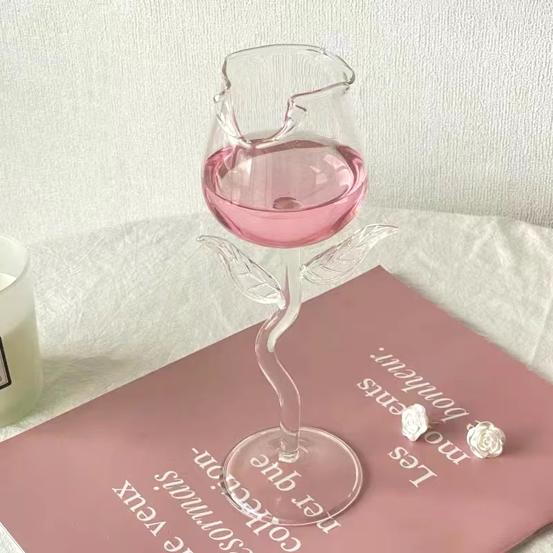 Angelic Kitchenware™ Rose-Shaped Wine Glasses