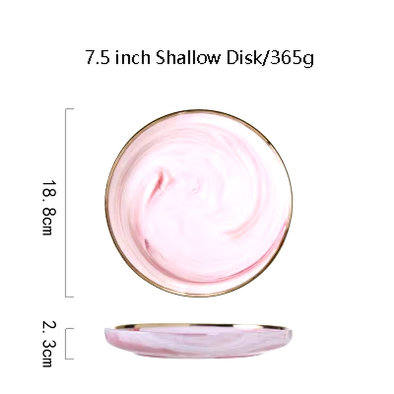 Angelic Kitchenware™ Pink Ceramic Dinner Plate