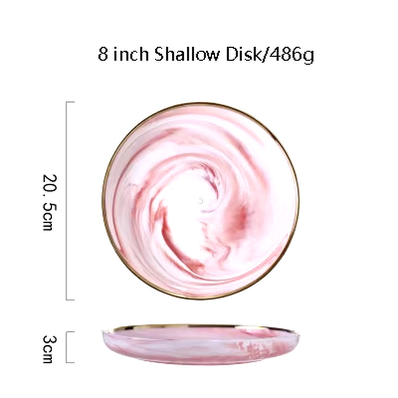 Angelic Kitchenware™ Pink Ceramic Dinner Plate