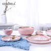 Angelic Kitchenware™ Pink Ceramic Dinner Plate