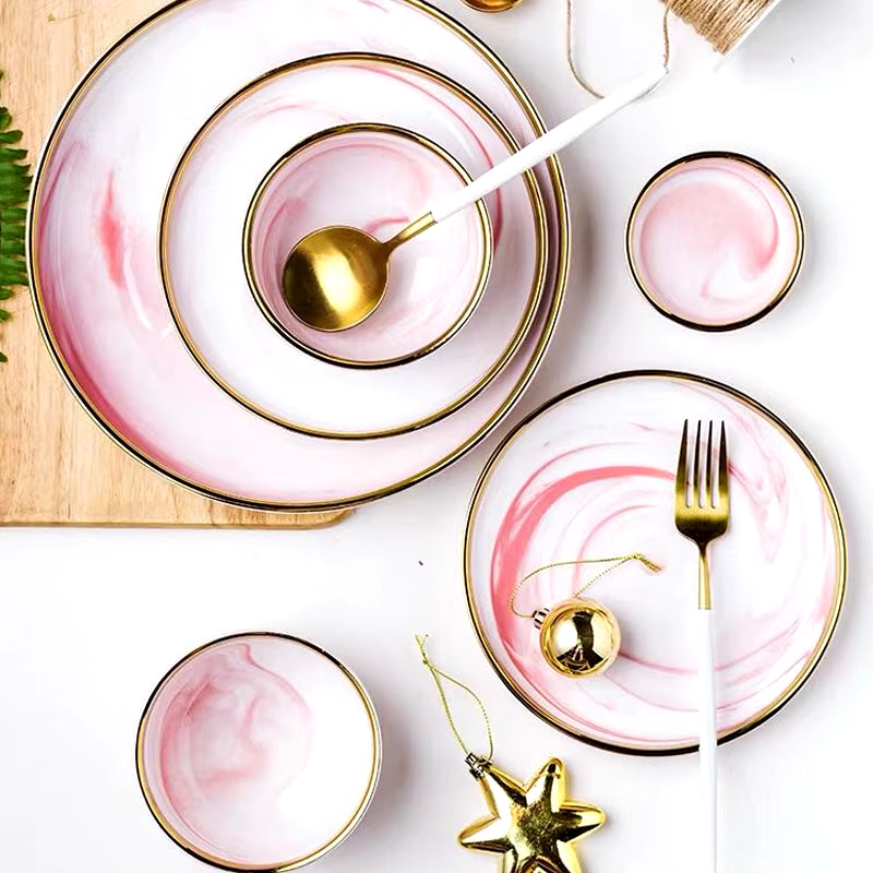 Angelic Kitchenware™ Pink Ceramic Dinner Plate