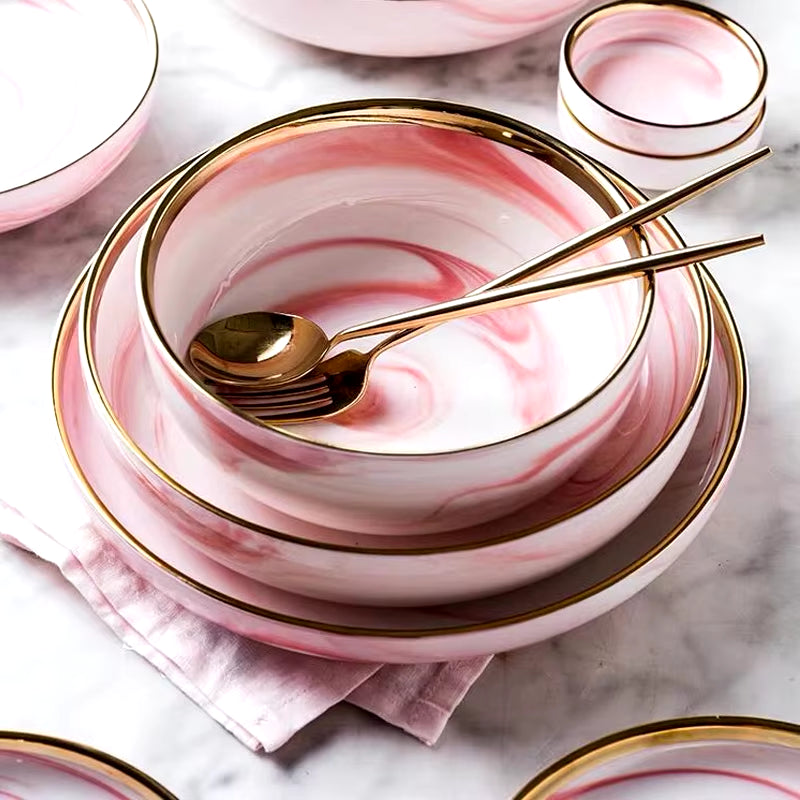 Angelic Kitchenware™ Pink Ceramic Dinner Plate