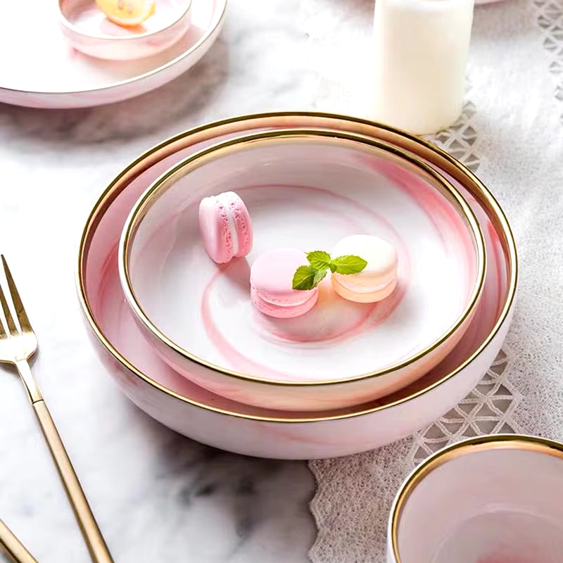 Angelic Kitchenware™ Pink Ceramic Dinner Plate