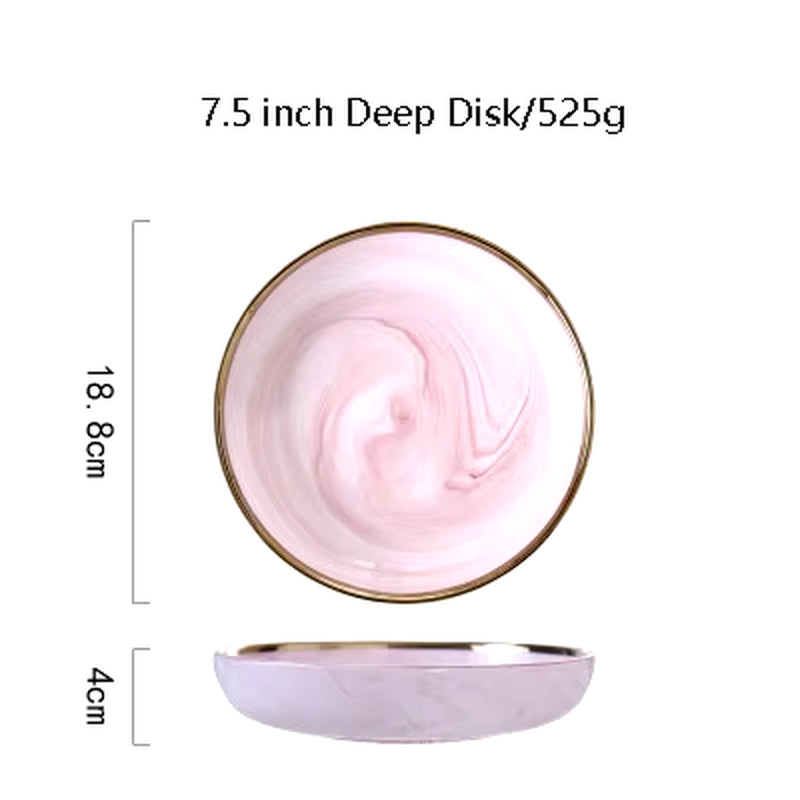 Angelic Kitchenware™ Pink Ceramic Dinner Plate