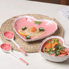 Angelic Kitchenware™ Strawberry Heart Bowl Spoon + Plate