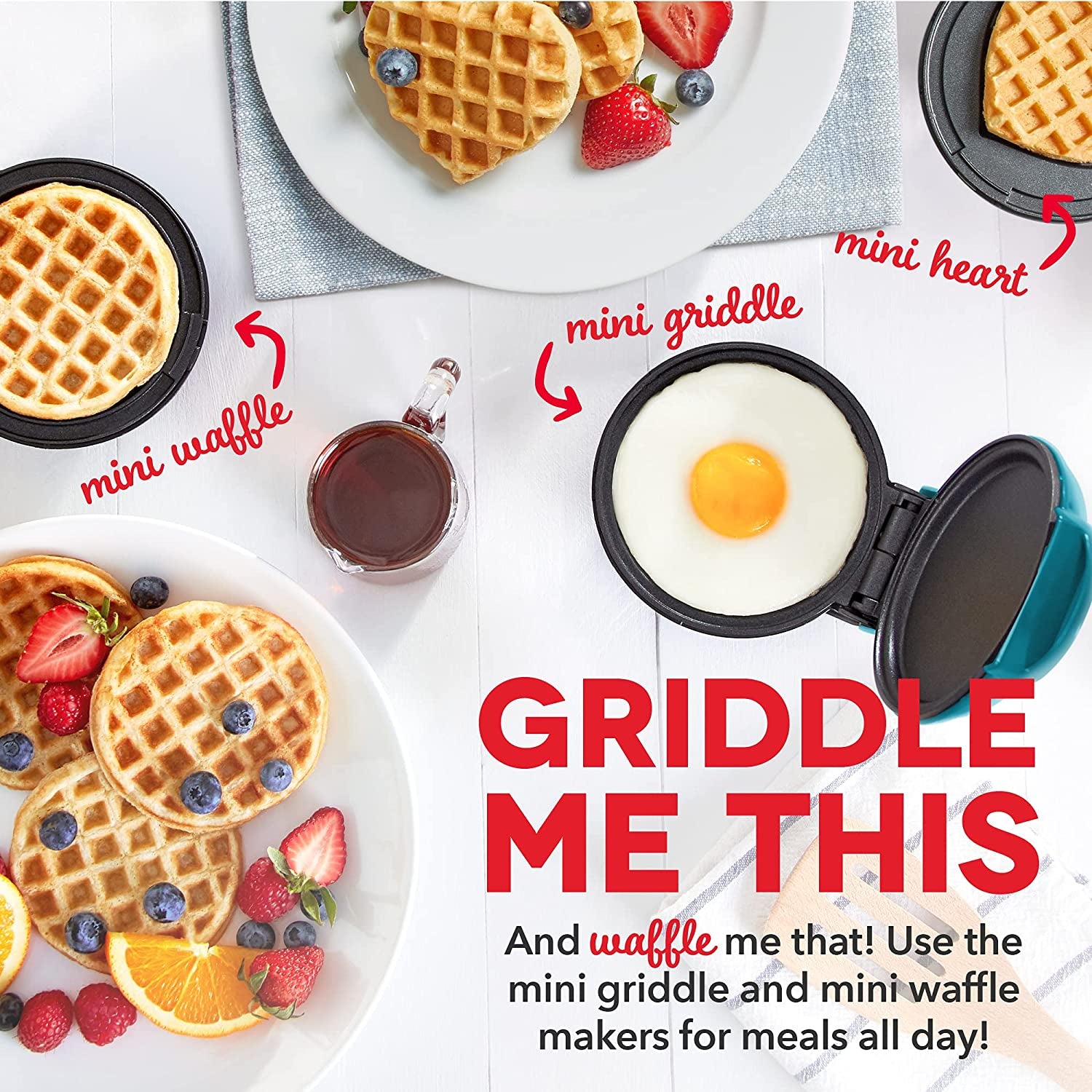 Angelic Kitchenware™ Mini Waffle Maker