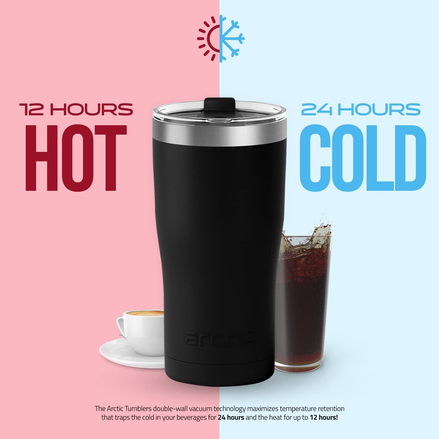 Angelic Kitchenware™ Matte Black Insulated Tumbler